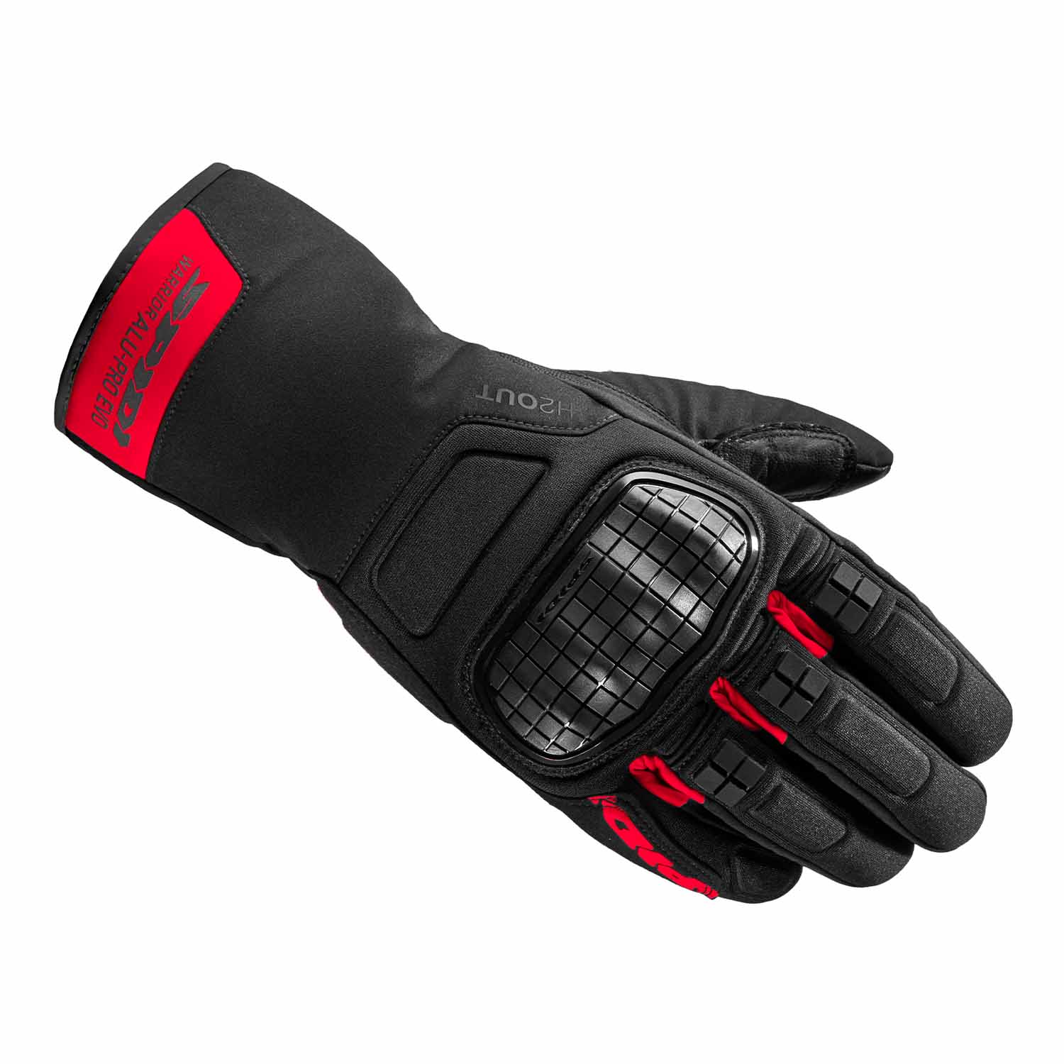 Image of Spidi Alu-Pro Evo Gloves Black Red Größe S