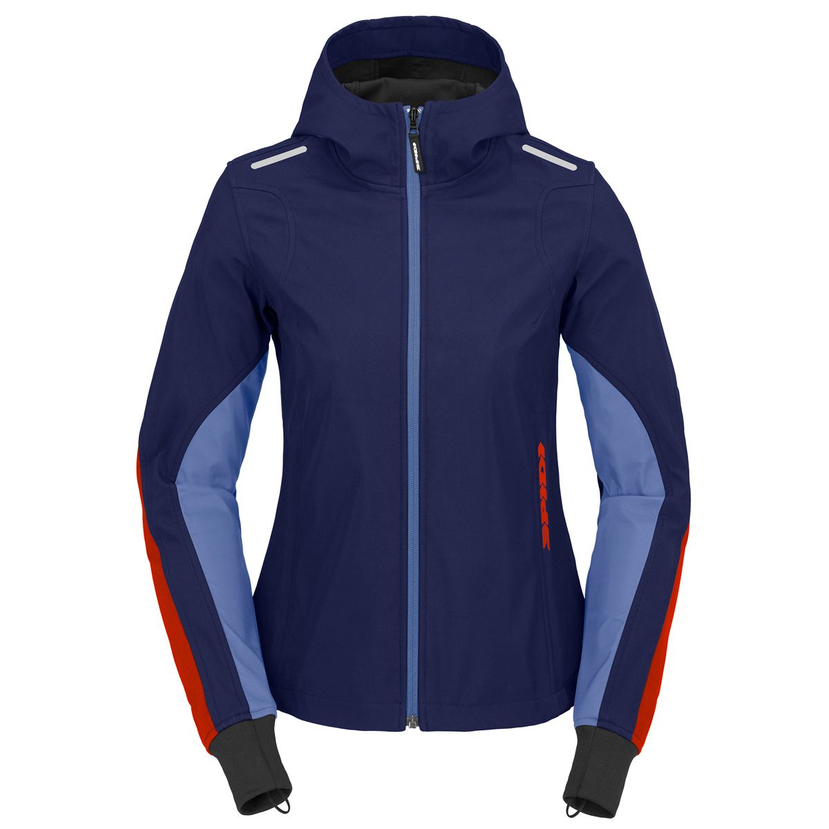 Image of Spidi Armor Hoodie Lady Light Navy Red Talla L
