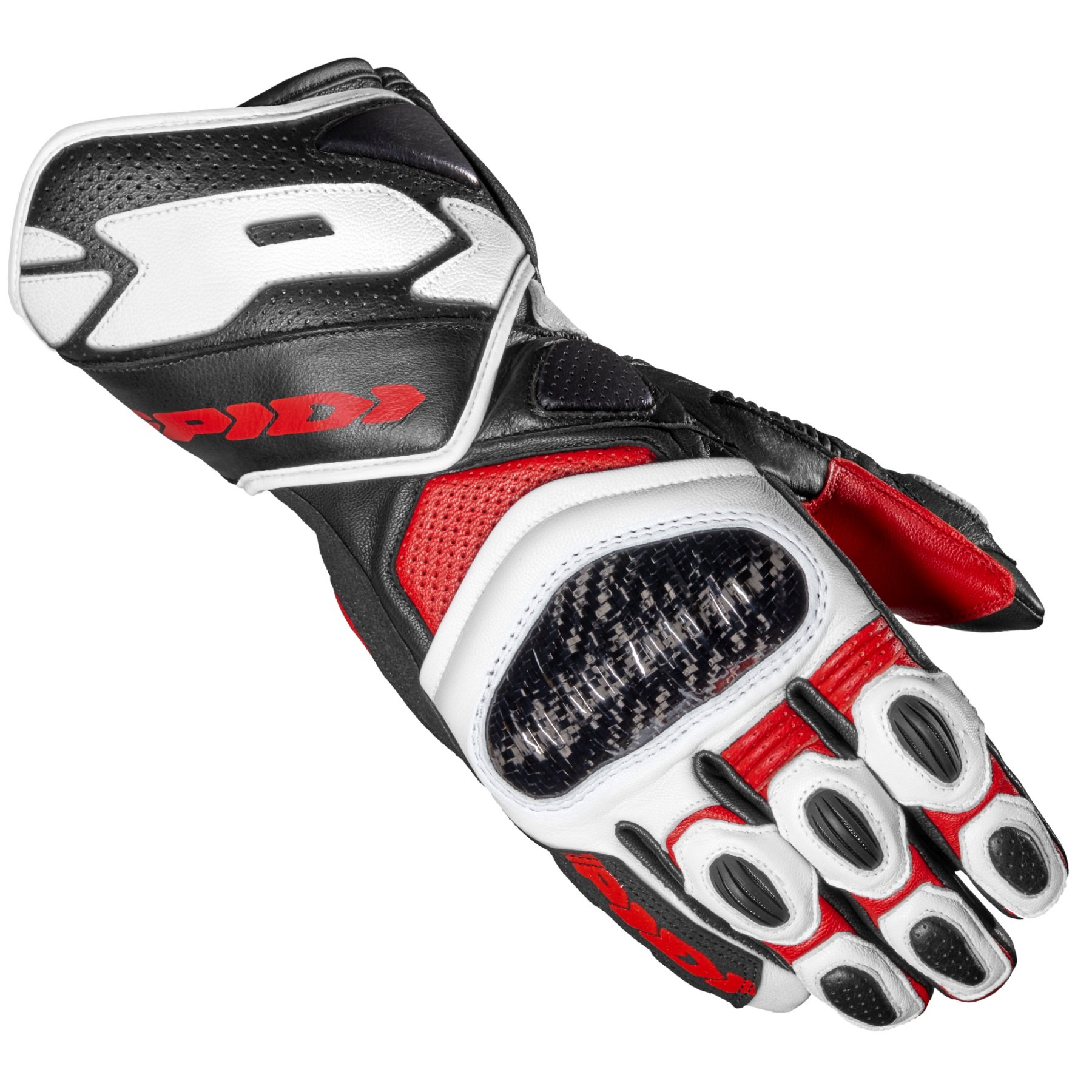 Image of Spidi Carbo 7 Rouge Gants Taille L
