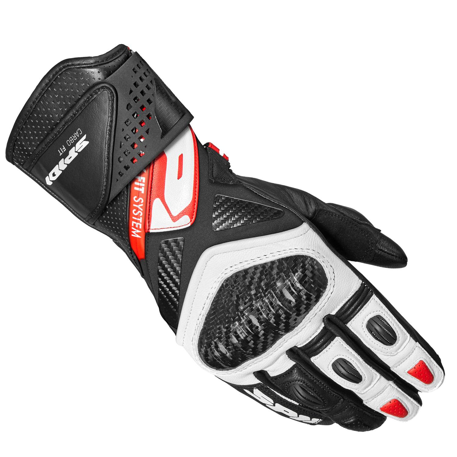 Image of Spidi Carbo Gloves Fit Red Size 2XL ID 8030161481457