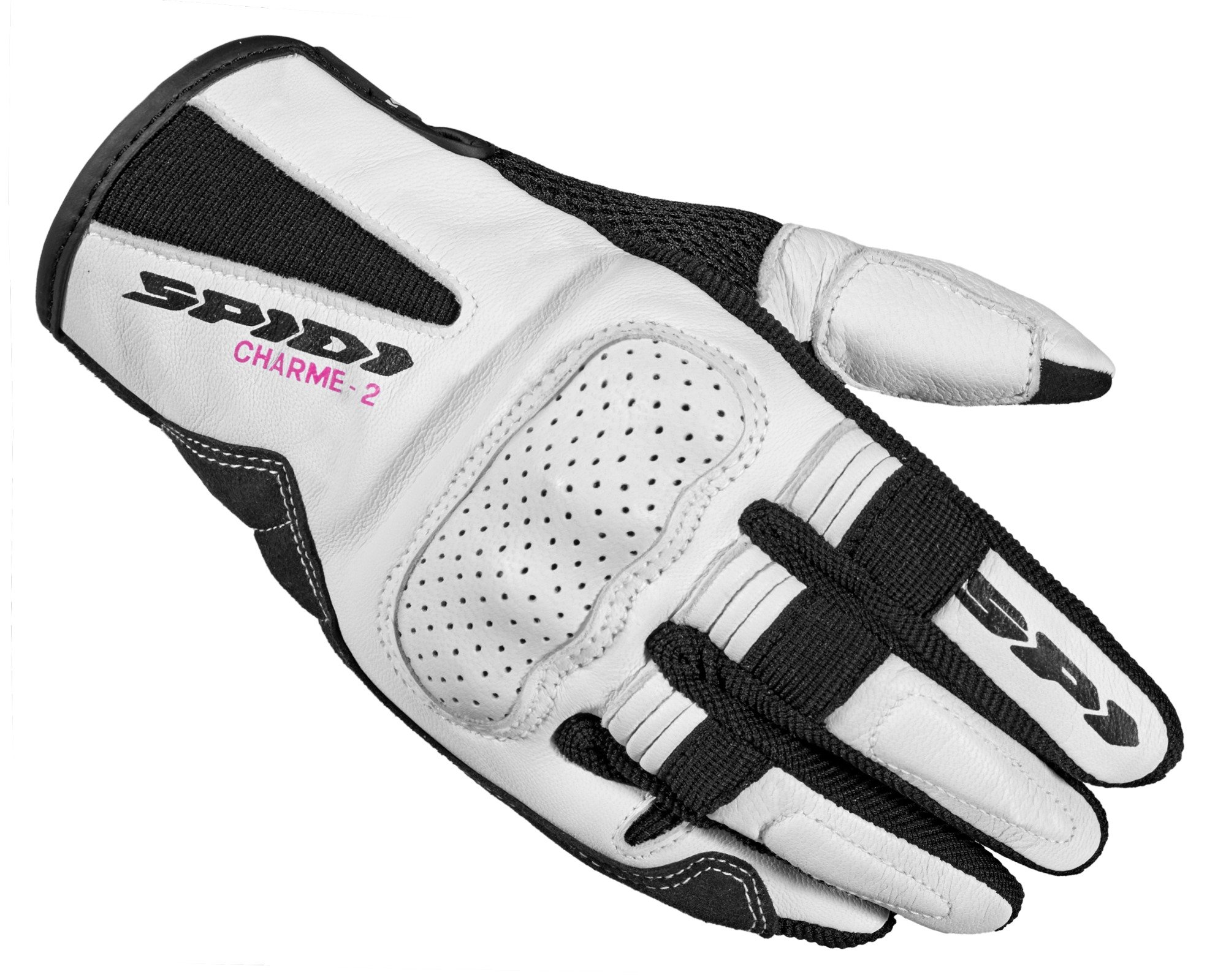 Image of Spidi Charme 2 Noir Blanc Gants Taille S