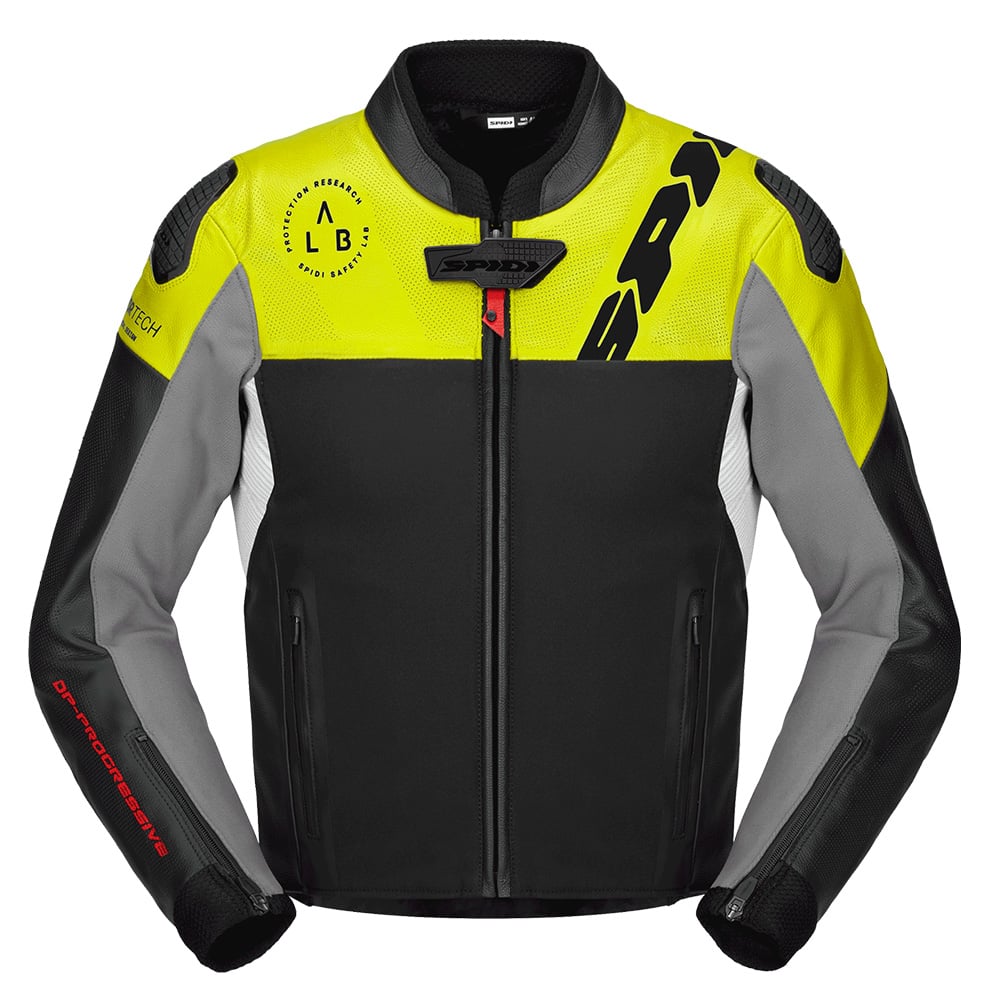 Image of Spidi DP Progressive Hybrid Jacket Black Fluo Yellow Size 62 EN