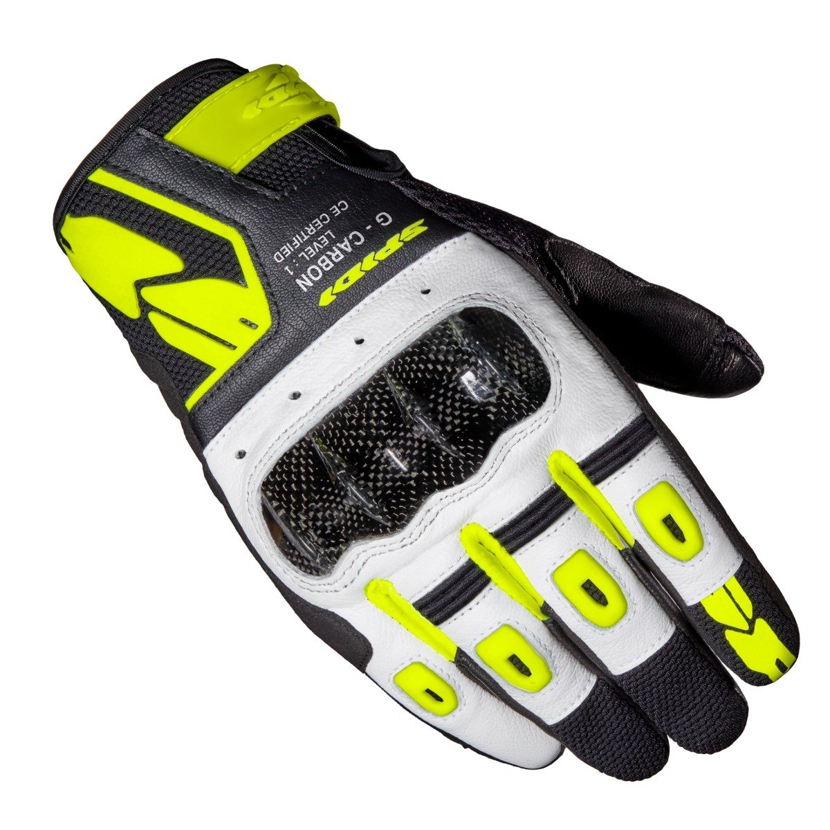 Image of Spidi G-Carbon Noir Fluo Jaune Gants Taille 2XL