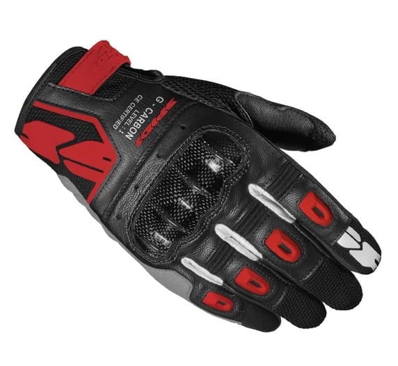 Image of Spidi G-Carbon Red Motorcycle Gloves Talla 3XL
