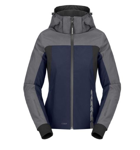 Image of Spidi H2Out II Hoodie Lady Blue Silver Size XS EN