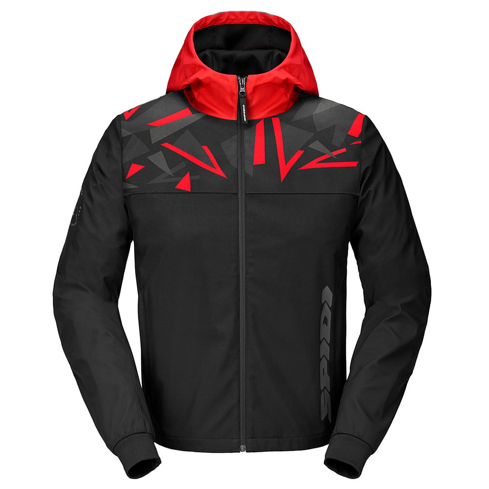 Image of Spidi Hoodie Evo Sport Black Red Größe 3XL