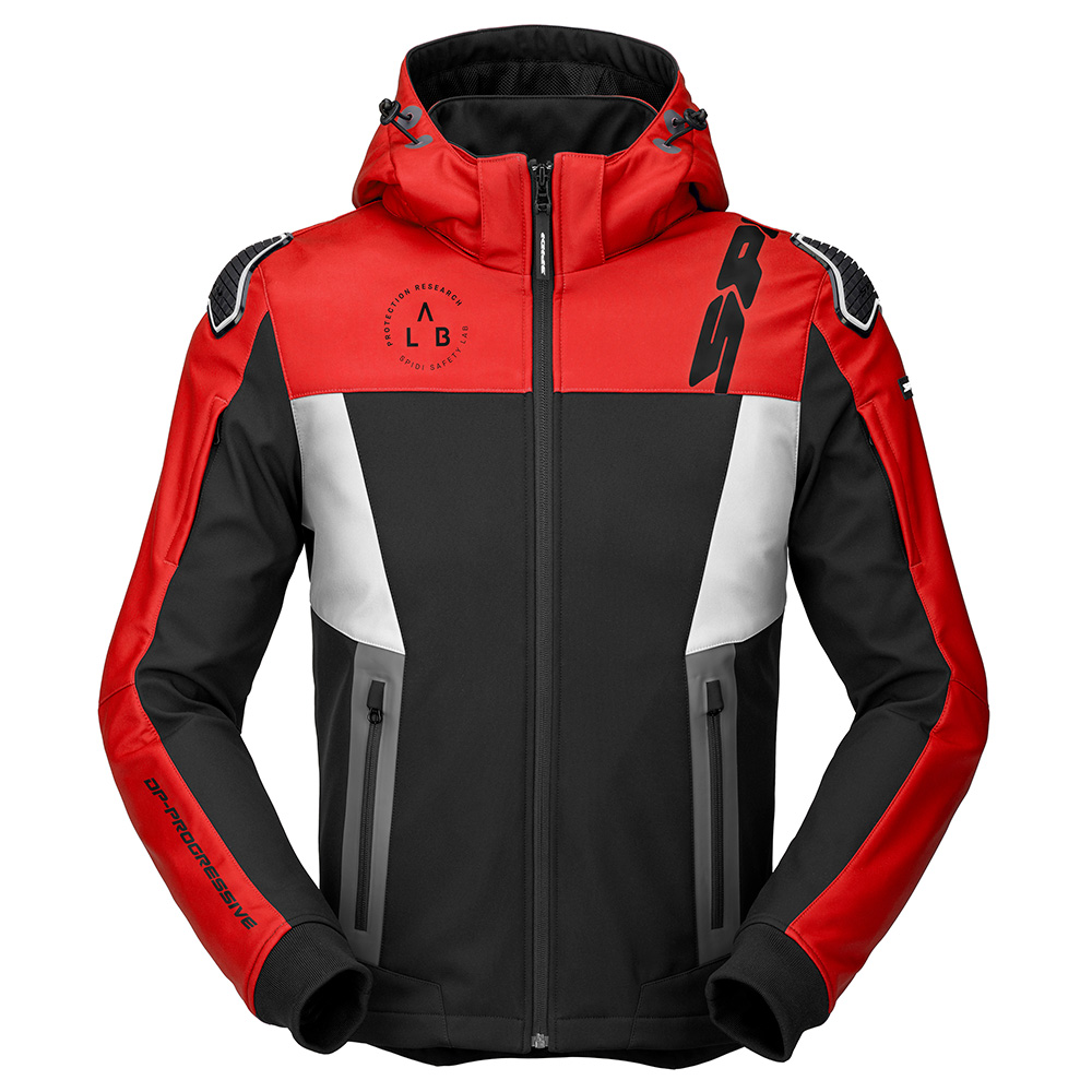 Image of Spidi Hoodie Warrior Black Red White Größe S