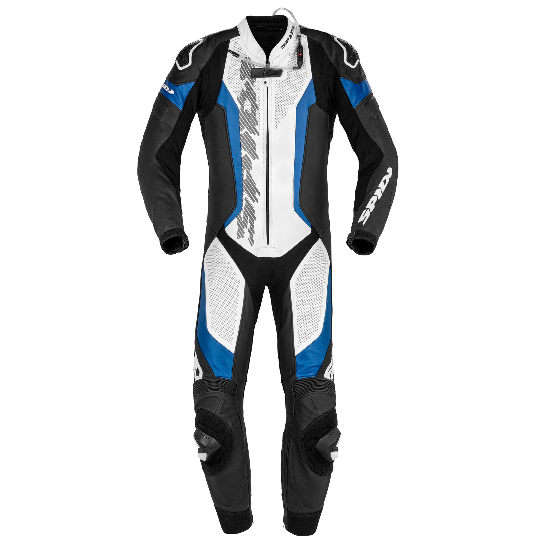 Image of Spidi Laser Pro Perforated Black Blue 1 Piece Racing Suit Size 48 ID 8030161359039