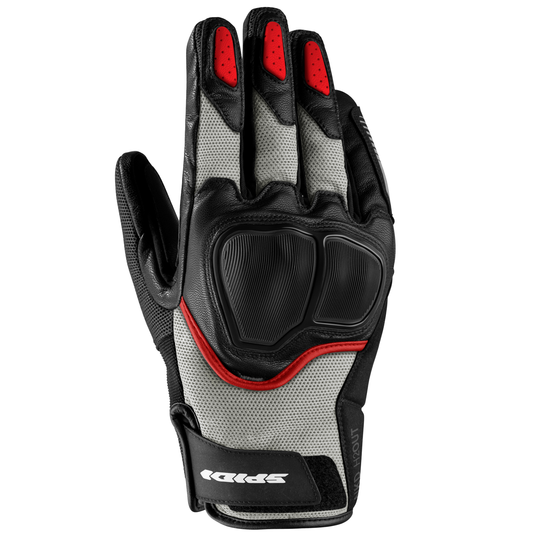 Image of Spidi NKD H2Out Ice Rouge Gants Taille L