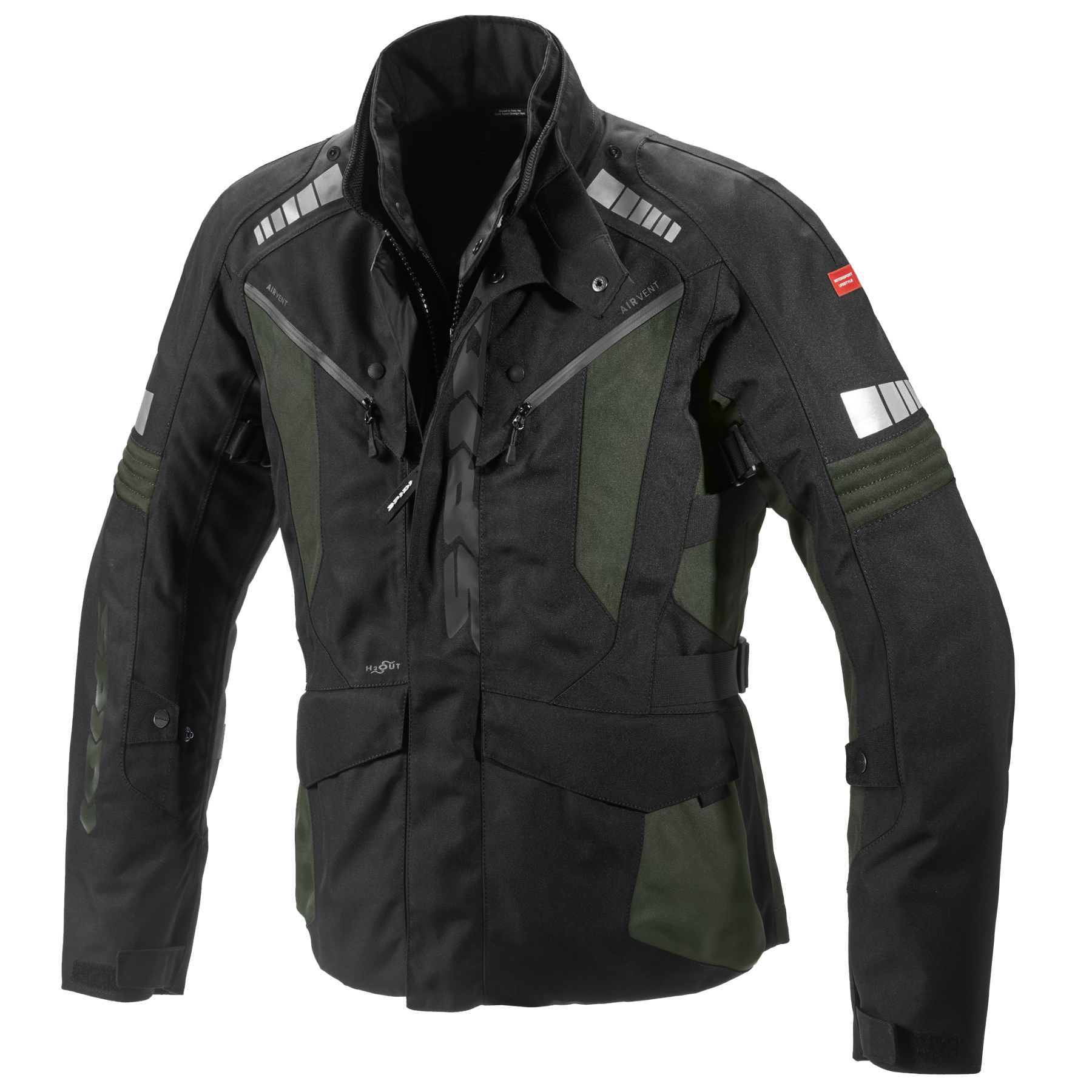 Image of Spidi Outlander H2Out Dark Grün Schwarz CE Jacke Größe L