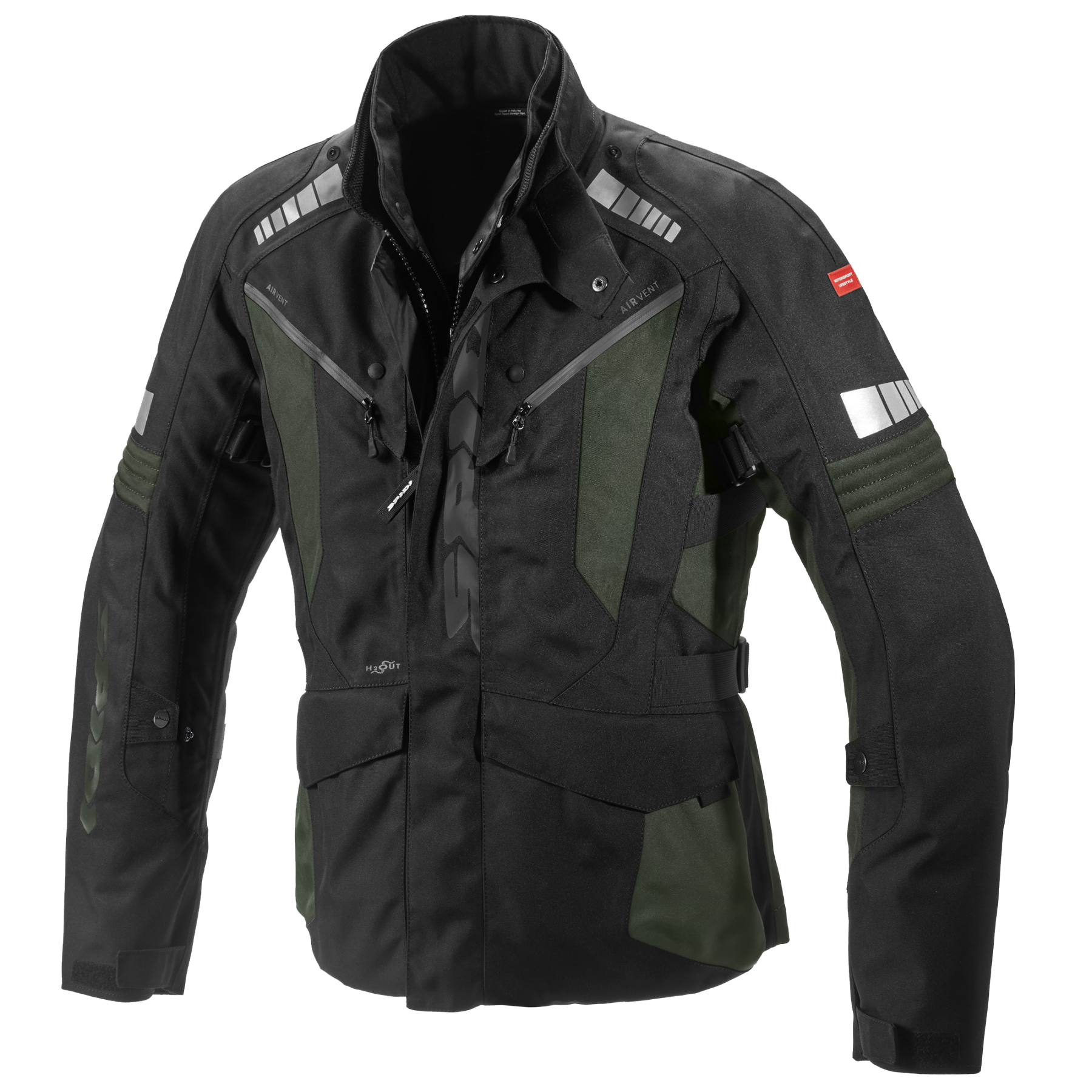 Image of Spidi Outlander H2Out Jacket Dark Green Black Size 2XL ID 8030161347128