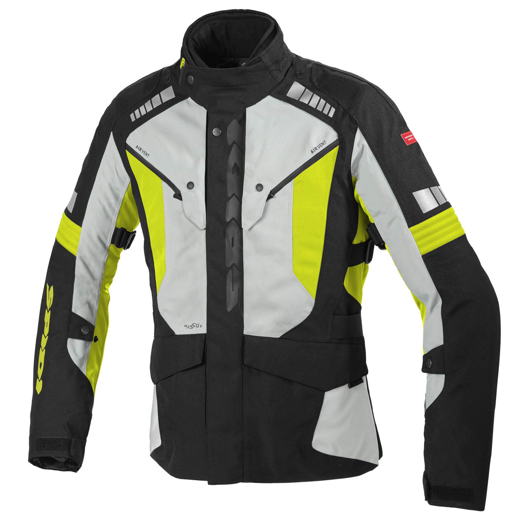 Image of Spidi Outlander H2Out Jaune Fluo CE Blouson Taille 2XL