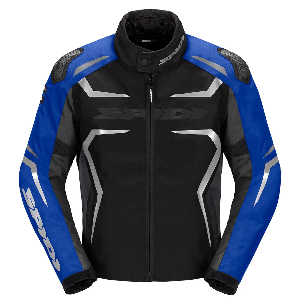Image of Spidi Race Evo H2Out Jacket Black Blue Silver Size 2XL EN