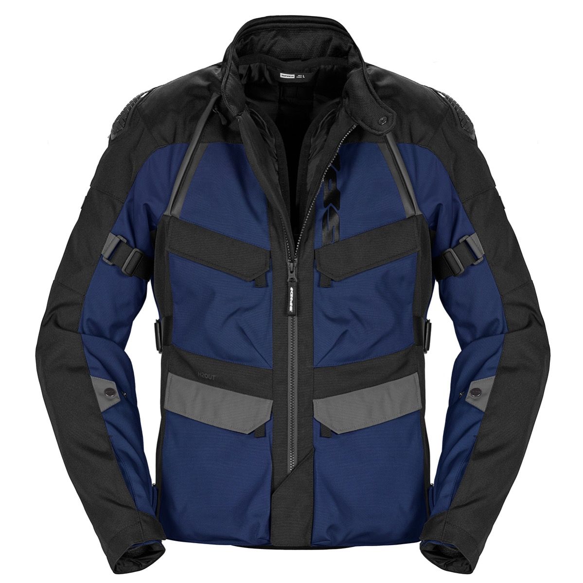 Image of Spidi Rw H2Out Jacket Black Blue Size 2XL EN
