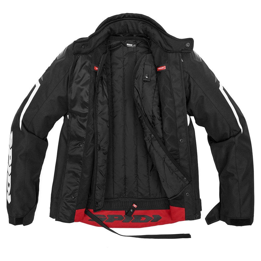 Image of Spidi Sportmaster H2Out Jacket Black White Size 2XL EN