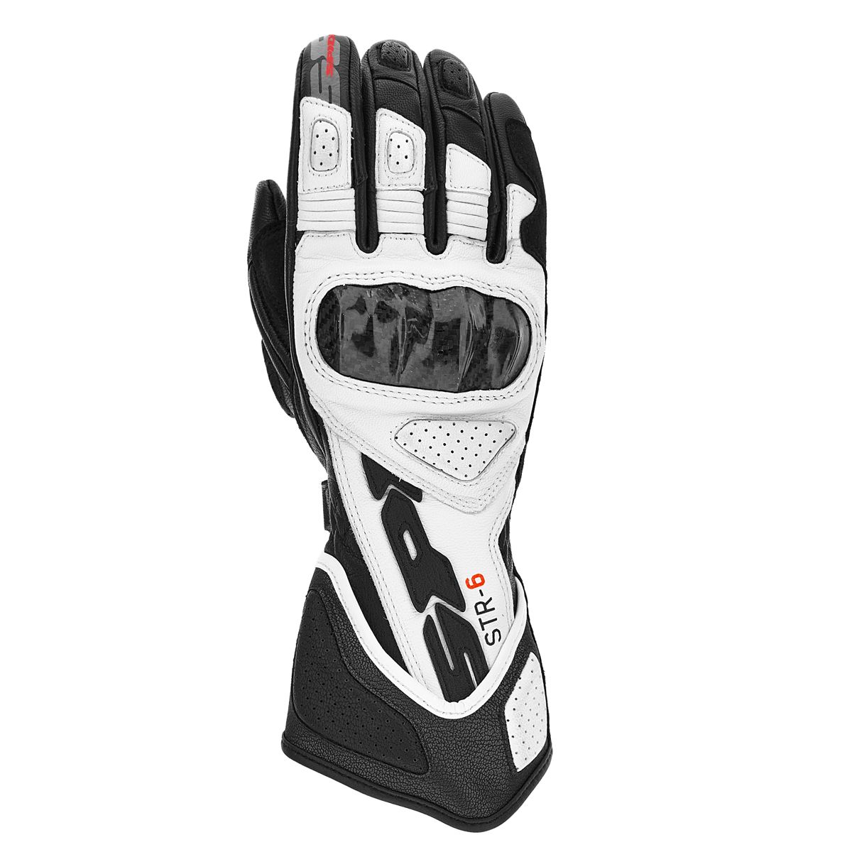 Image of Spidi Str-6 Lady Noir Blanc Gants Taille XL