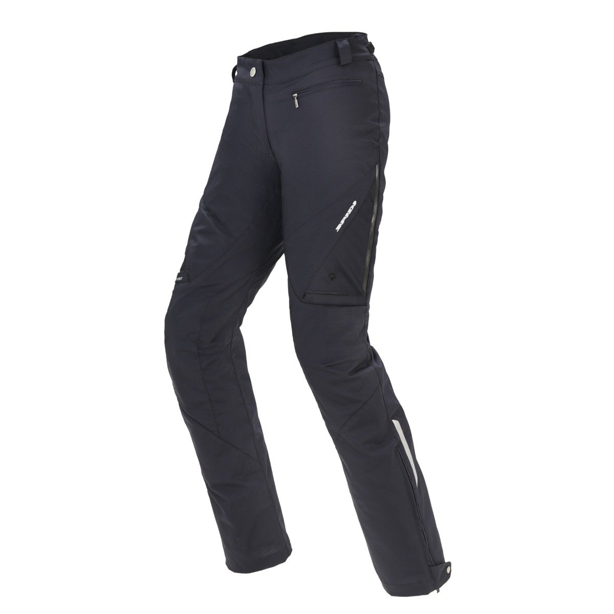 Image of Spidi Stretch Tex Lady Deep Black Motorcycle Pants Size S ID 8030161447996