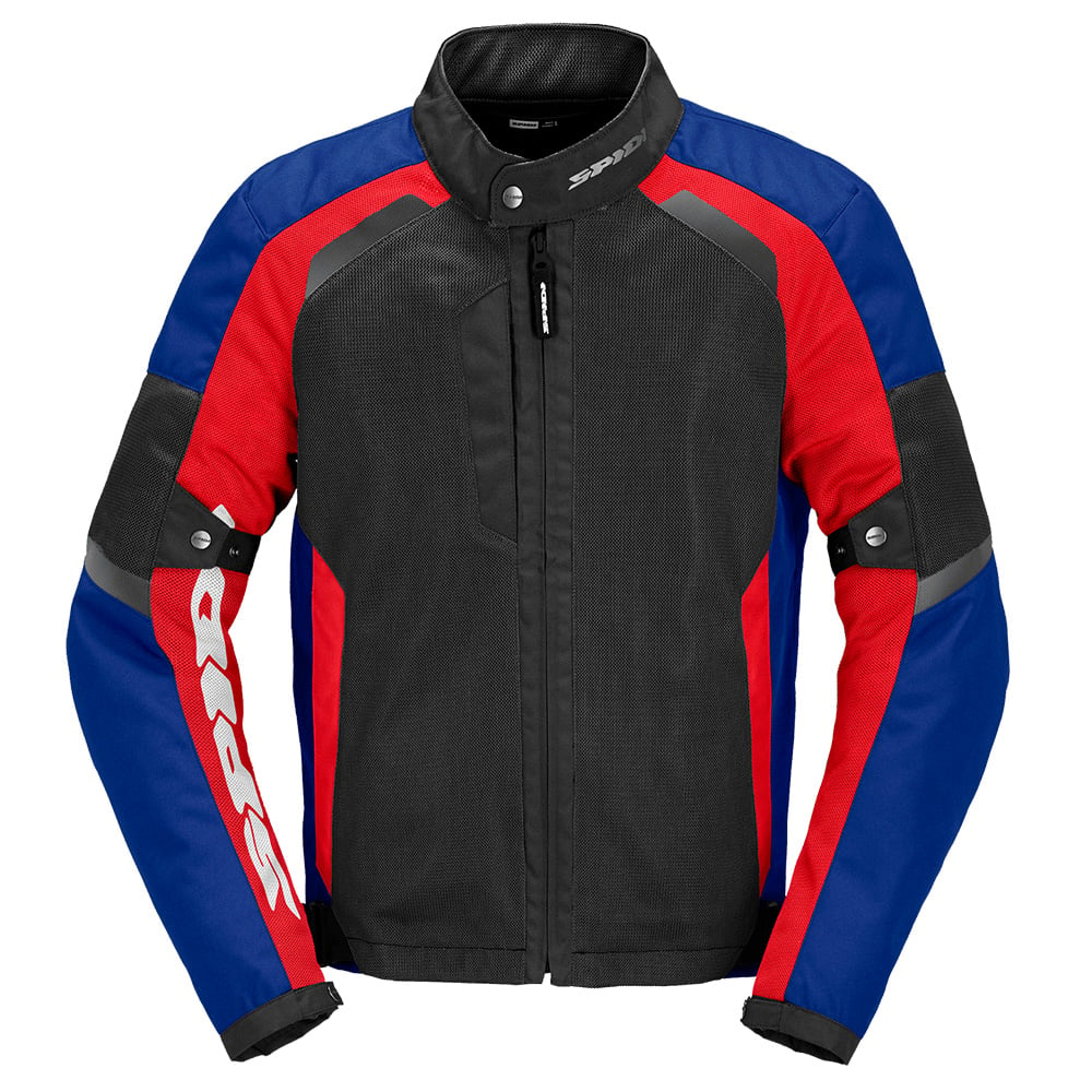 Image of Spidi Tek Net Jacket Black Red Blue Size S EN