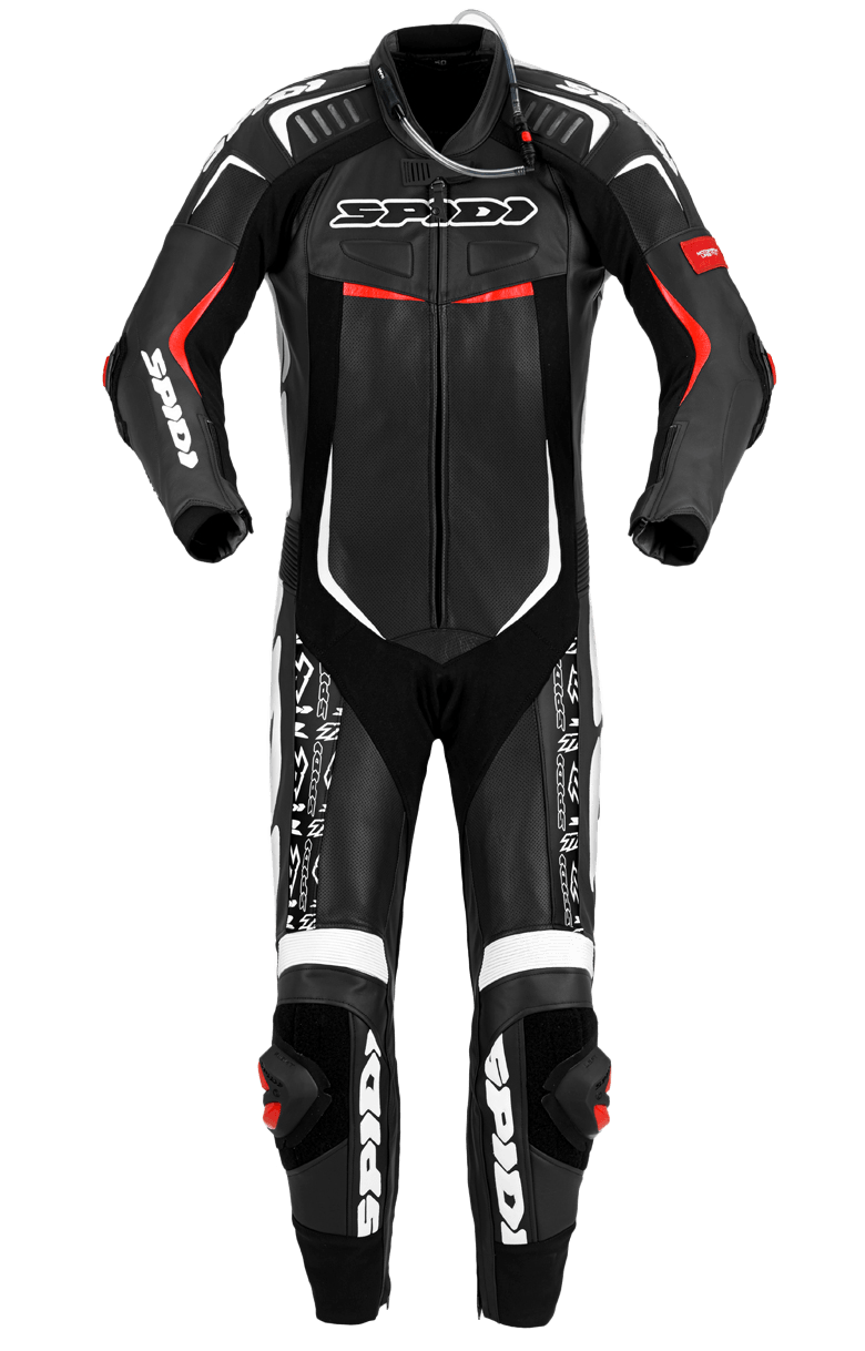 Image of Spidi Track Replica Evo Black White One Piece Racing Suit Size 46 ID 8030161176230