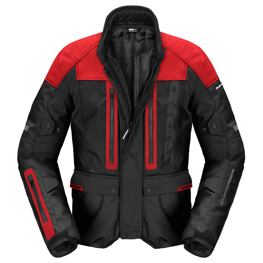 Image of Spidi Traveler 3 Evo Jacket Black Red Size 2XL ID 8030161497922