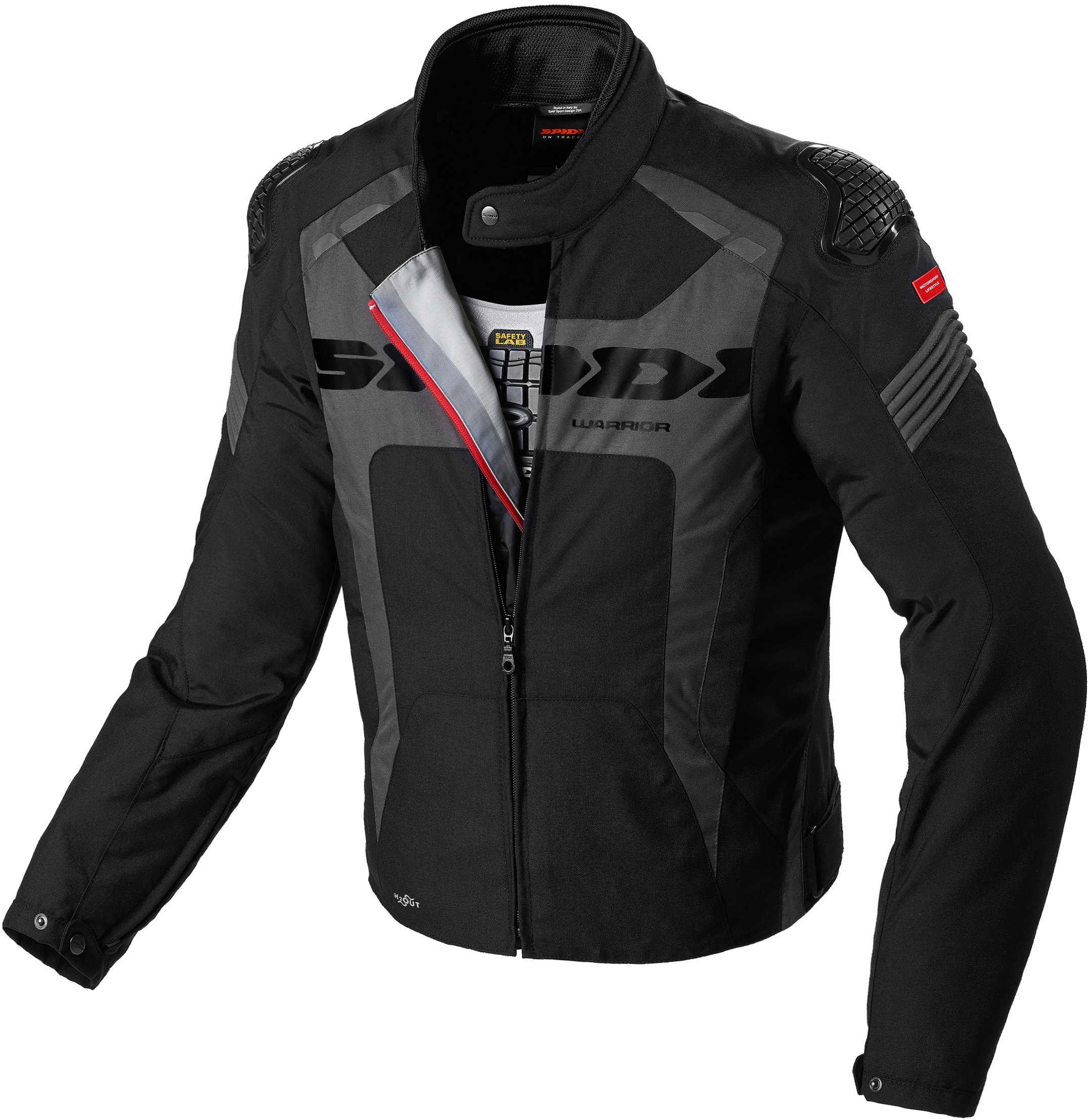 Image of Spidi Warrior H2Out Jacket Black Size 3XL ID 8030161279771