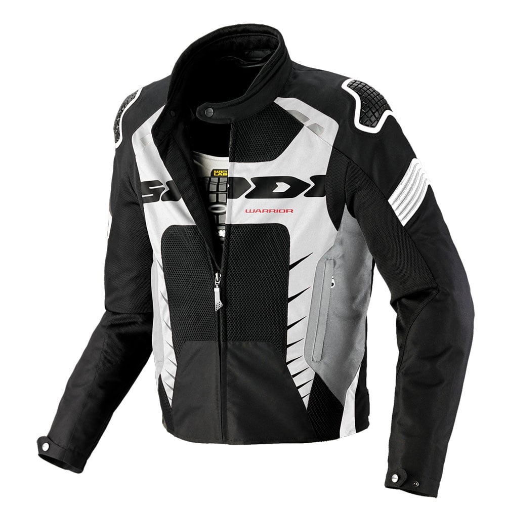 Image of Spidi Warrior Net 2 Jacket Black White Size S EN