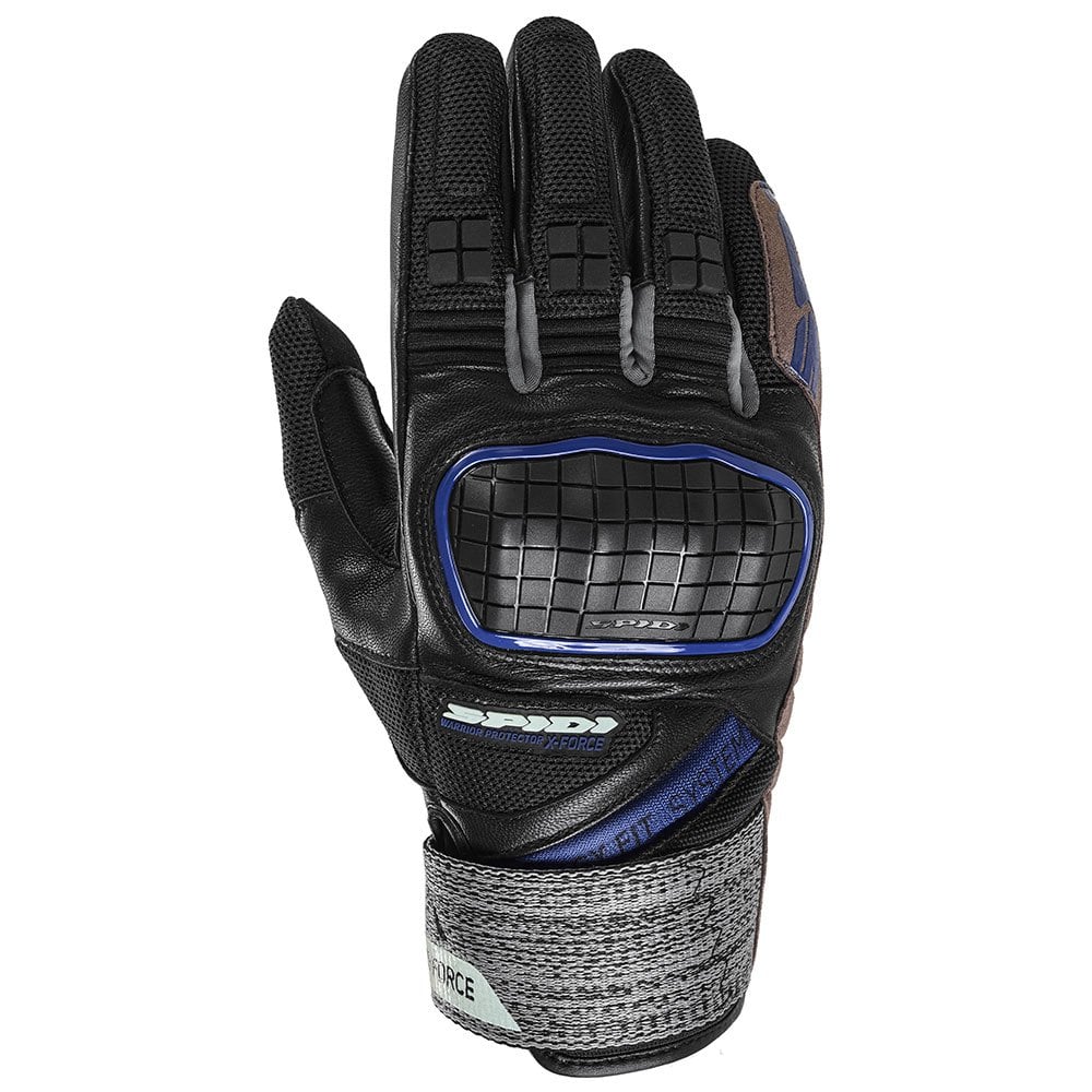 Image of Spidi X-Force Schwarz Blau Handschuhe Größe 2XL