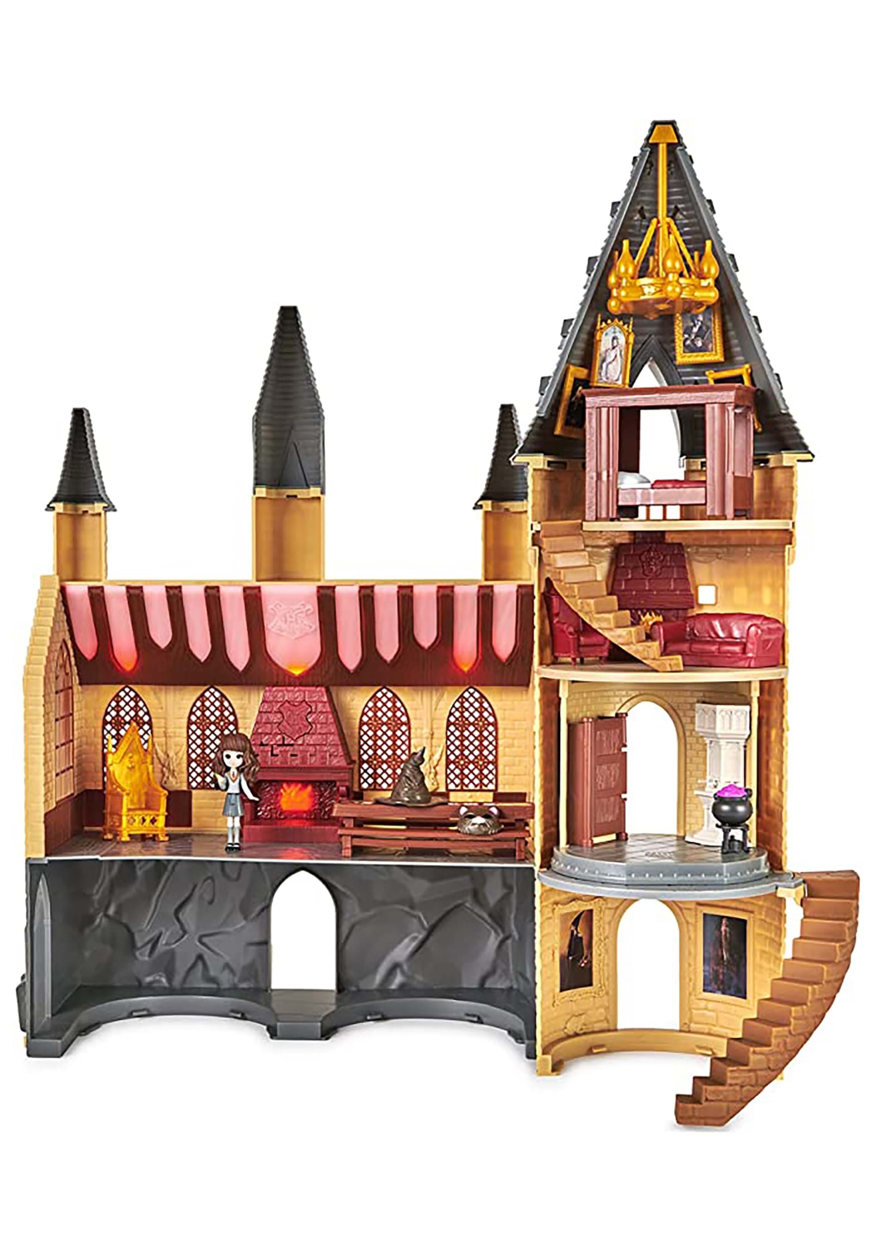 Image of Spinmaster Magical Minis Wizarding World of Harry Potter Hogwarts Castle Play Set