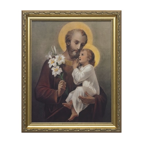 Image of St Joseph (Younger) with Gold Frame