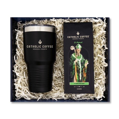 Image of St Patrick Irish Cream Coffee and 30Oz Logo Tumbler Gift Set