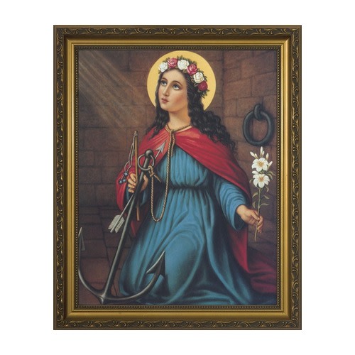 Image of St Philomena with Gold Frame