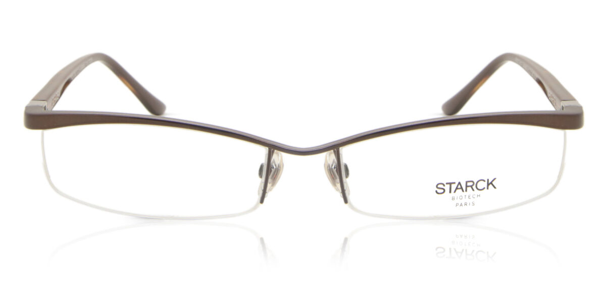 Image of Starck SH0001D Formato Asiático 0050 Óculos de Grau Marrons Masculino BRLPT