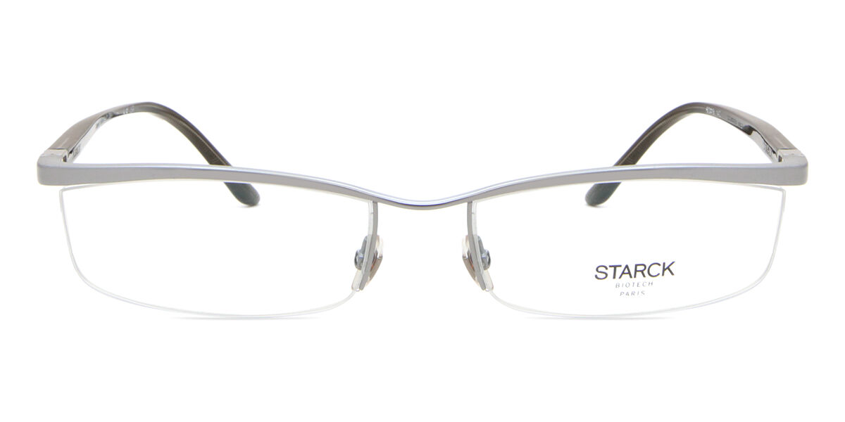 Image of Starck SH0801D Formato Asiático 0051 Óculos de Grau Prata Masculino BRLPT