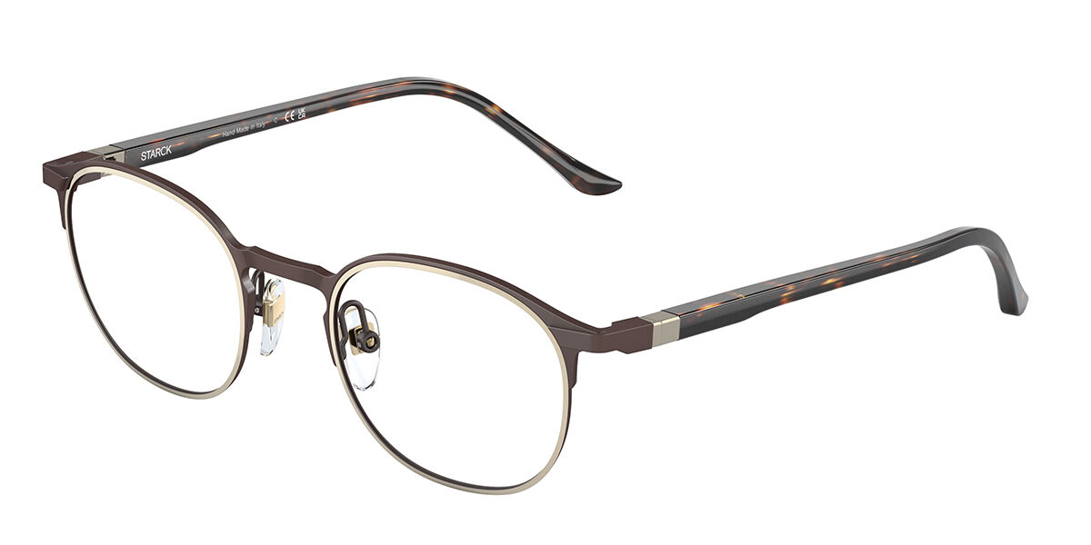Image of Starck SH2074 Asian Fit 0005 Óculos de Grau Marrons Masculino PRT