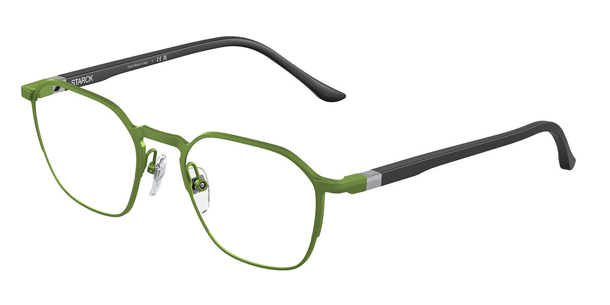 Image of Starck SH2076 Asian Fit 0004 Óculos de Grau Verdes Masculino PRT