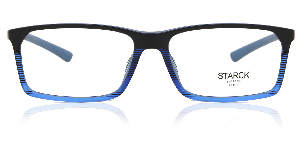 Image of Starck SH3084 Formato Asiático 0001 Óculos de Grau Azuis Masculino BRLPT