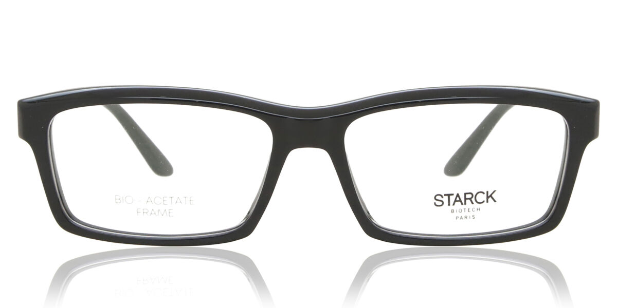Image of Starck SH3089 Asian Fit 0001 Óculos de Grau Pretos Masculino PRT