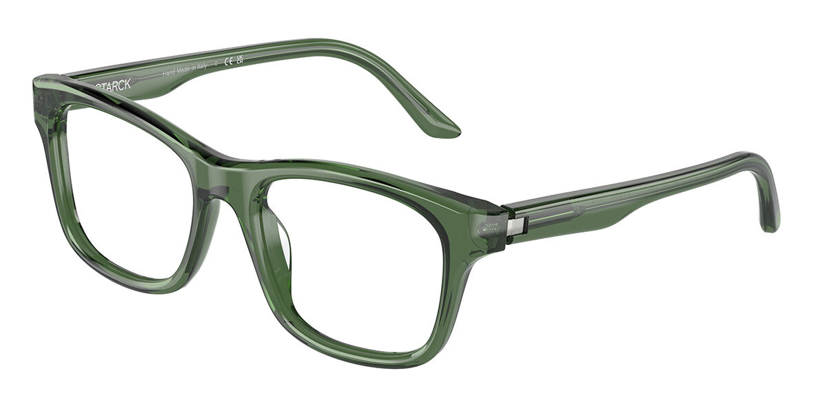 Image of Starck SH3090 Formato Asiático 0004 Óculos de Grau Verdes Masculino BRLPT