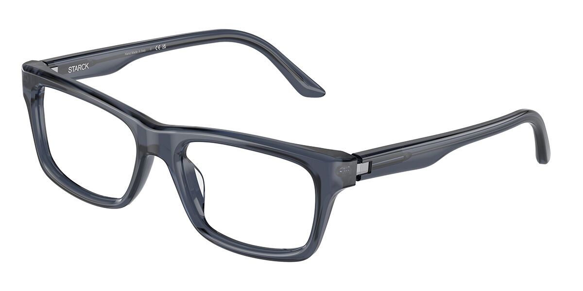 Image of Starck SH3091 Formato Asiático 0004 Óculos de Grau Azuis Masculino BRLPT