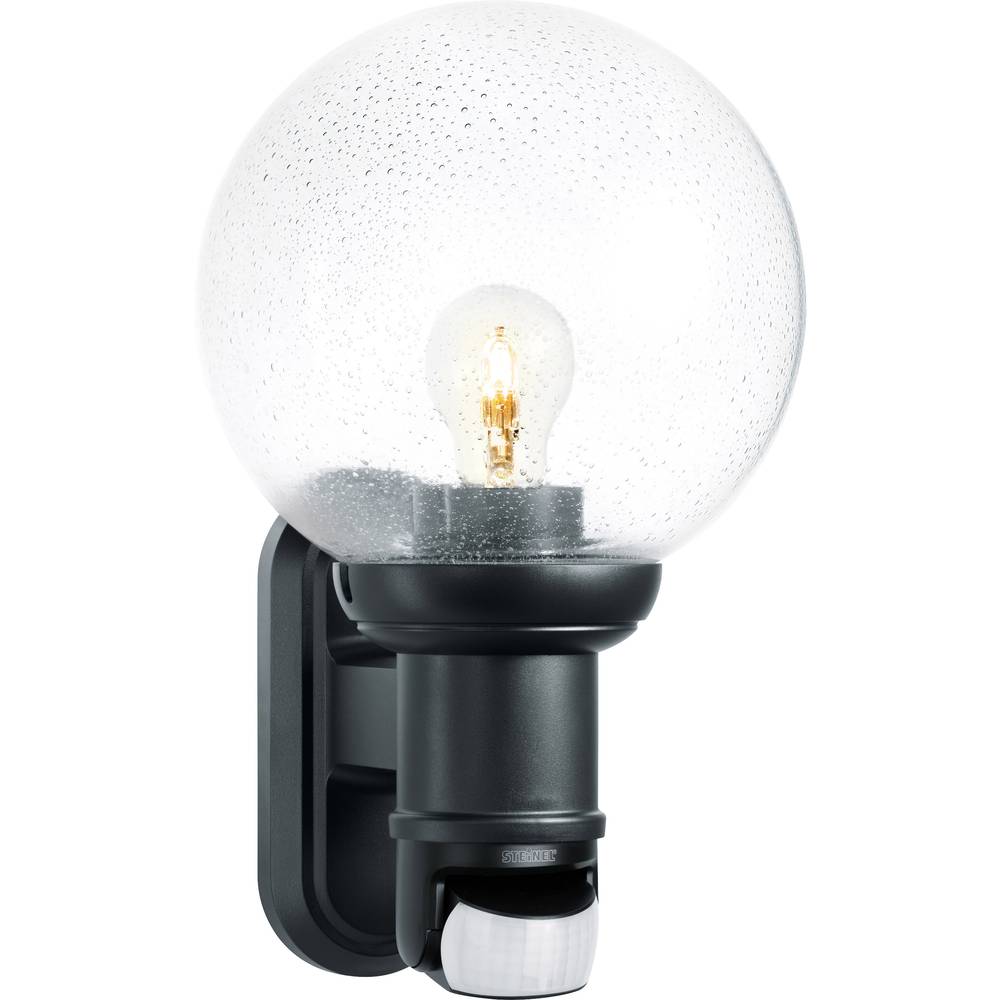 Image of Steinel L 560 S 634216 Outdoor wall light (+ motion detector) Energy-saving bulb LED (monochrome) E-27 60 W Black