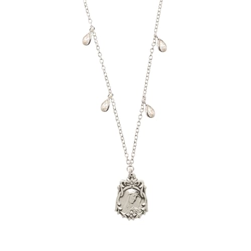 Image of Sterling Silver Our Lady of Tears CZ Necklace ID 2055397