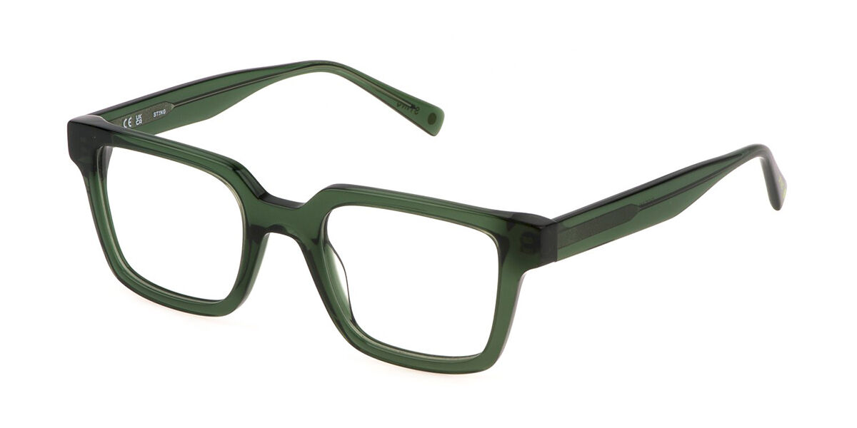 Image of Sting VSJ723 0M26 Óculos de Grau Verdes Masculino BRLPT