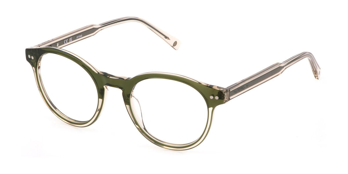 Image of Sting VST452 09XF Óculos de Grau Verdes Masculino BRLPT