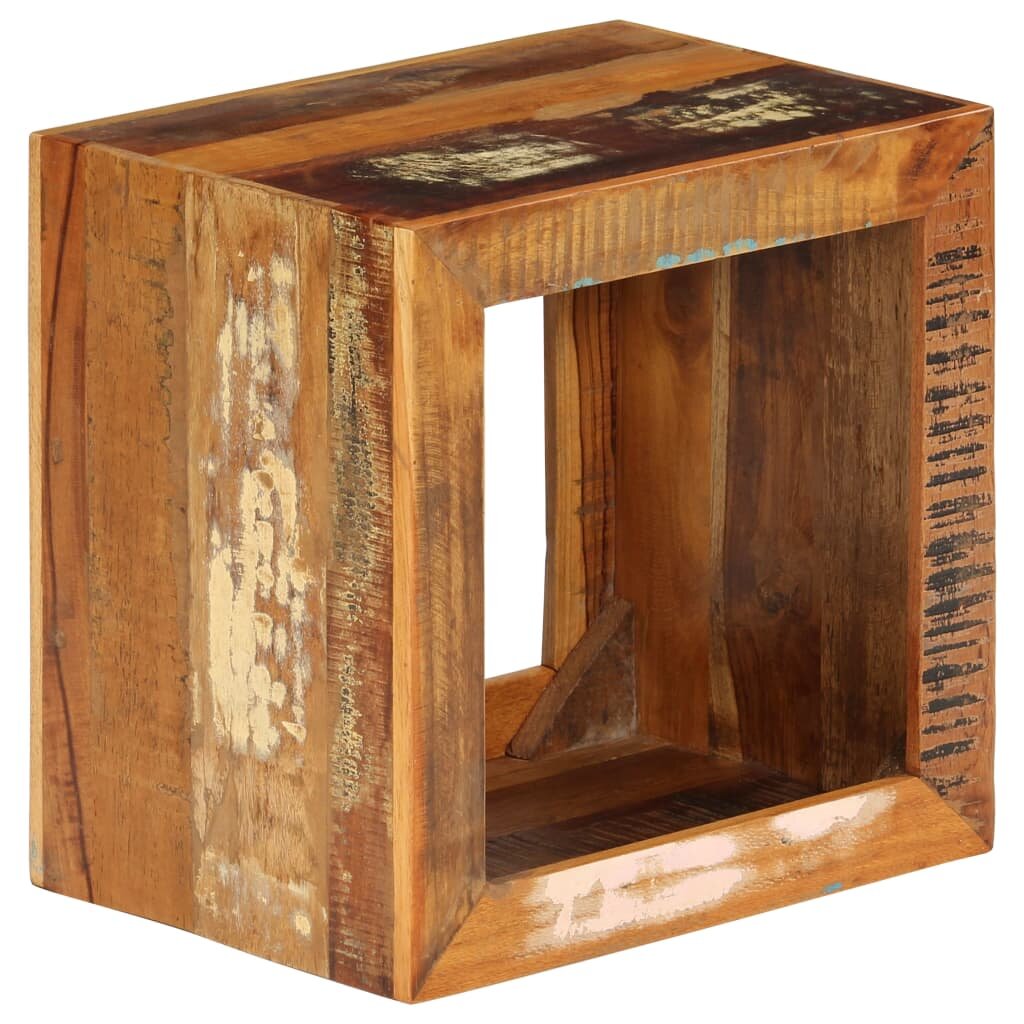 Image of Stool 40x30x40 cm solid recycled wood
