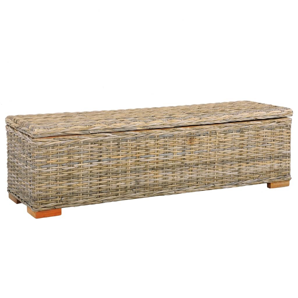 Image of Storage Box 472" Kubu Rattan and Solid Mango Wood