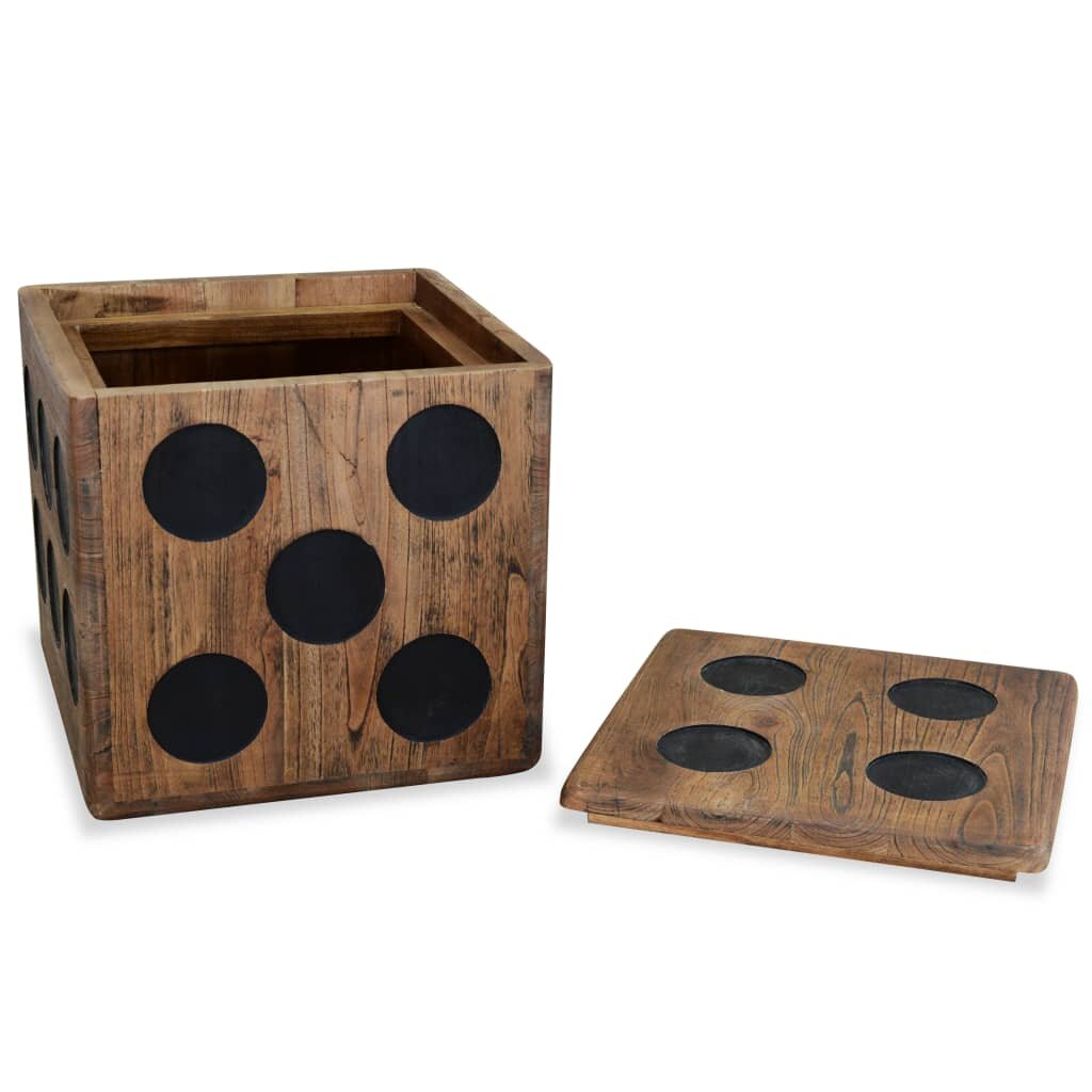 Image of Storage Box Mindi Wood 157"x157"x157" Dice Design