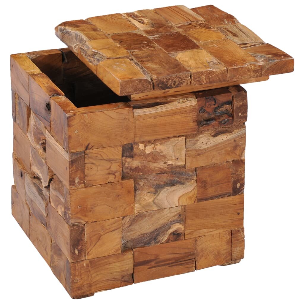 Image of Storage Stool Solid Teak Wood