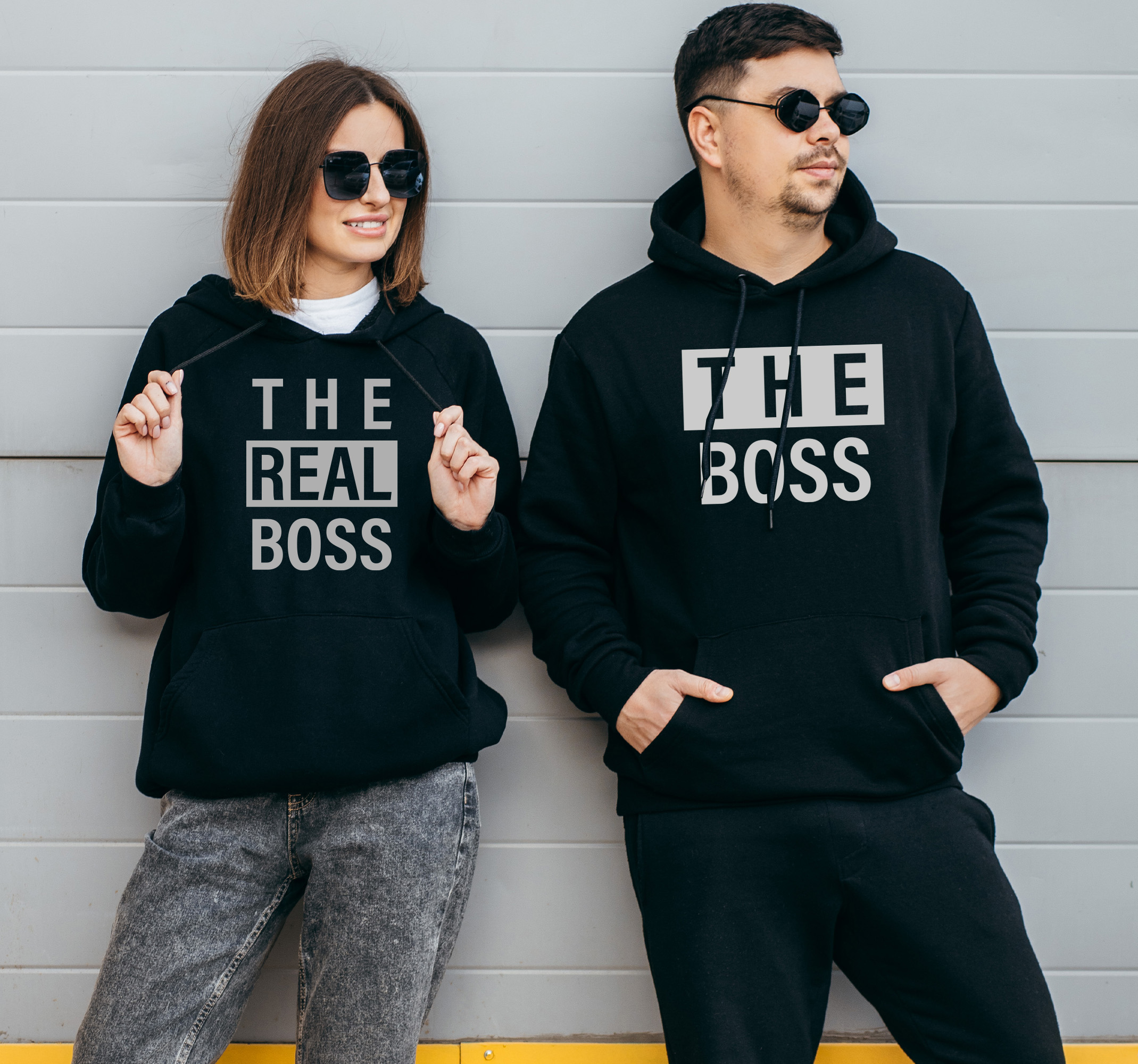 Image of Sudaderas parejas jefe y jefe real