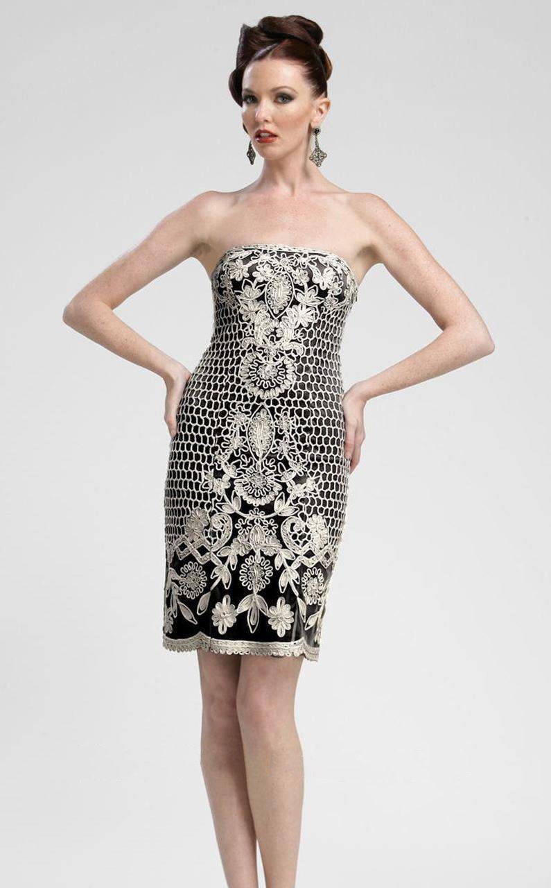 Image of Sue Wong - C3307 Strapless Embroidered Cocktail Dress