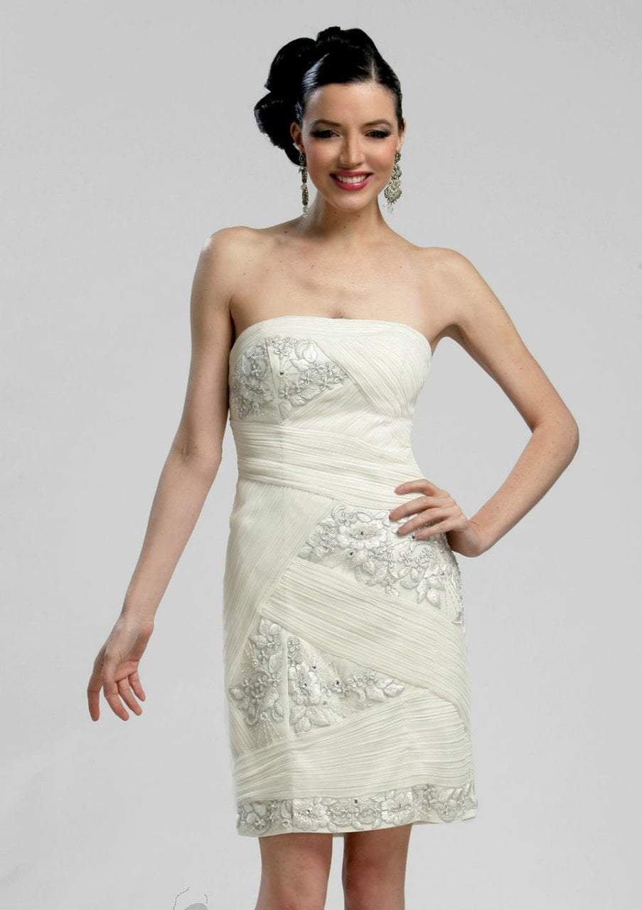 Image of Sue Wong - N3206 Strapless Straight Neck Fitted Dress